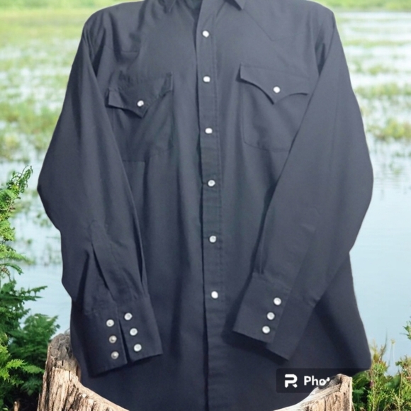Plains Other - Plains Western dress Shirt black Men's Size M